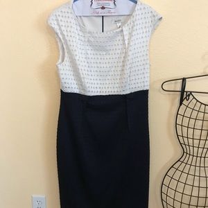 White and Blue business dress.